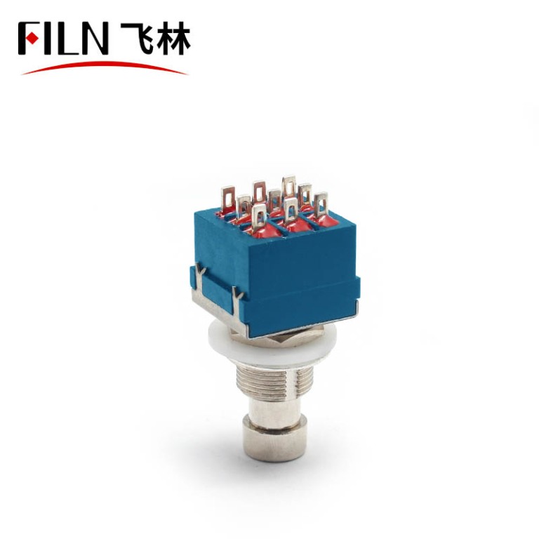 FLST6M 9-pin 3PDT Guitar Effects Pedal Box Stomp Foot Metal