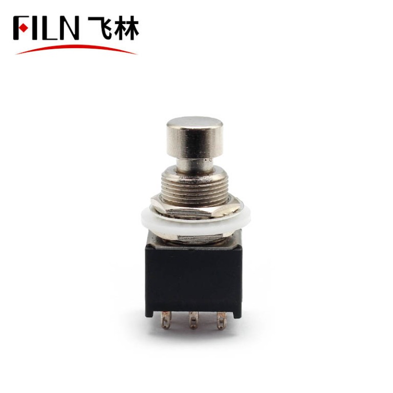 latching 3pdt switch 3PDT 9Pin Latching Foot Switch Small Guitar Switch