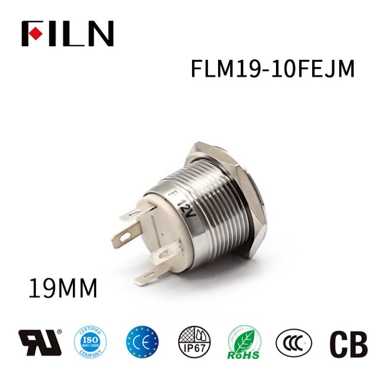상시 폐쇄 순간 스위치 순간 푸시 버튼 램프 스위치 19MM 새로운 전등 스위치