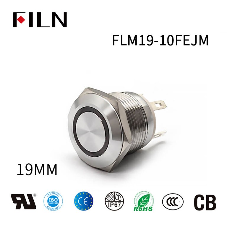 상시 개방 순간 스위치 순간 푸시 버튼 램프 스위치 19MM 새로운 전등 스위치