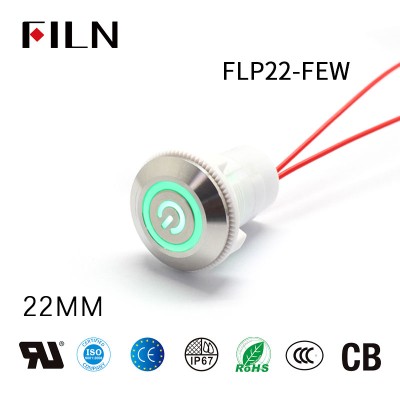 22MM 푸시 버튼 의료 기기 표시 등