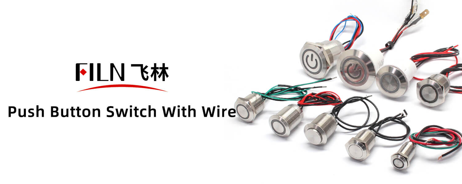 push button switch with wire
