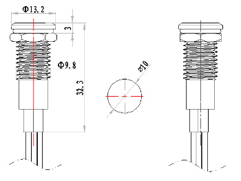 10mm 110V 이중 색상 플랫 헤드 금속 표시등 10mm 110V double color falt head Charging pile metal indicator light