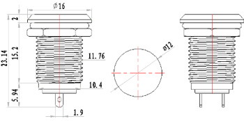 110v 좋은 가격 녹색 led 12mm 파일럿 표시 등 램프