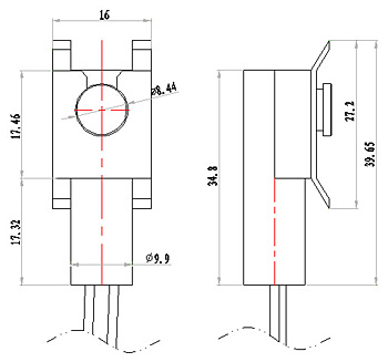 6MM 220V 러시아 온수기 와이어가 있는 플라스틱 표시 등
