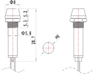 6mm 3v 표시 등