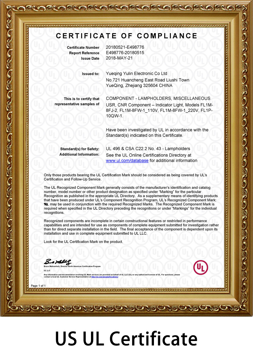 indiator-light-UL-certificate
