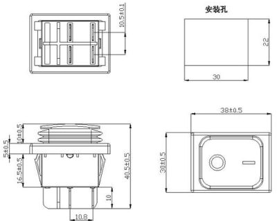 Ip67-120V-로커 스위치