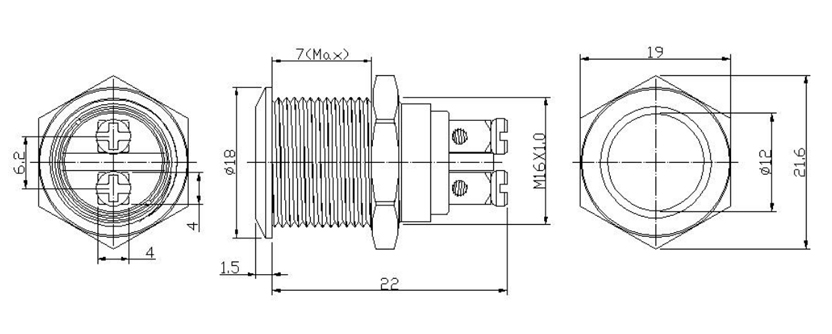 Stainless-steel-push-button-switch-drawings
