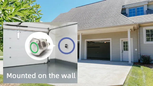차고 문 푸시 버튼 스위치 19MM 클래식 내구성 LED garage door push button switch