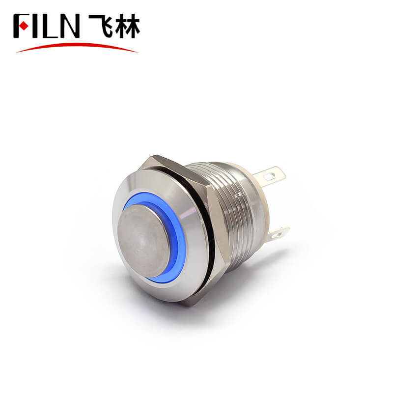 blue push button