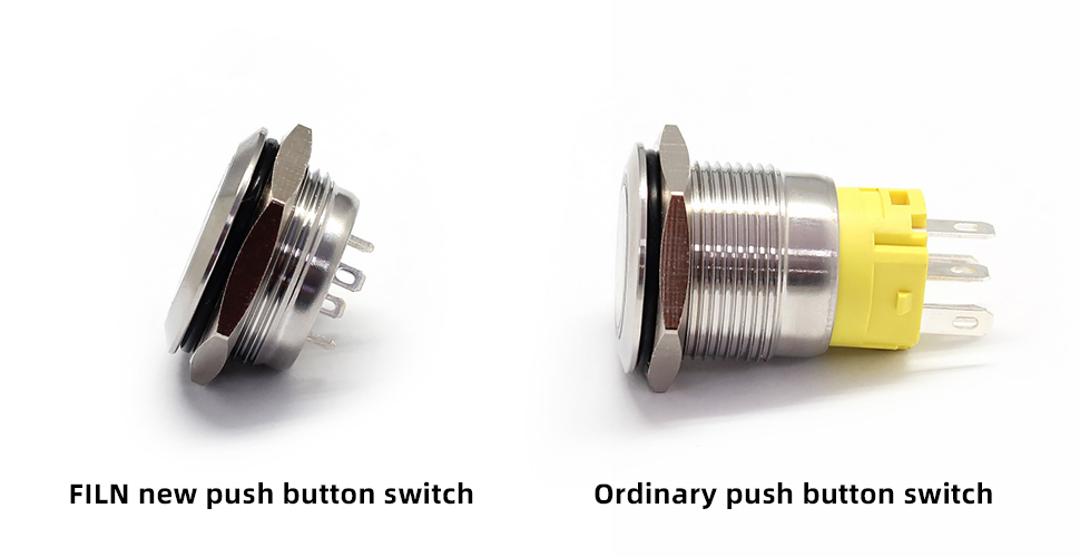 플랫 헤드 짧은 유형 금속 스위치 19MM LED 색상 red-switch