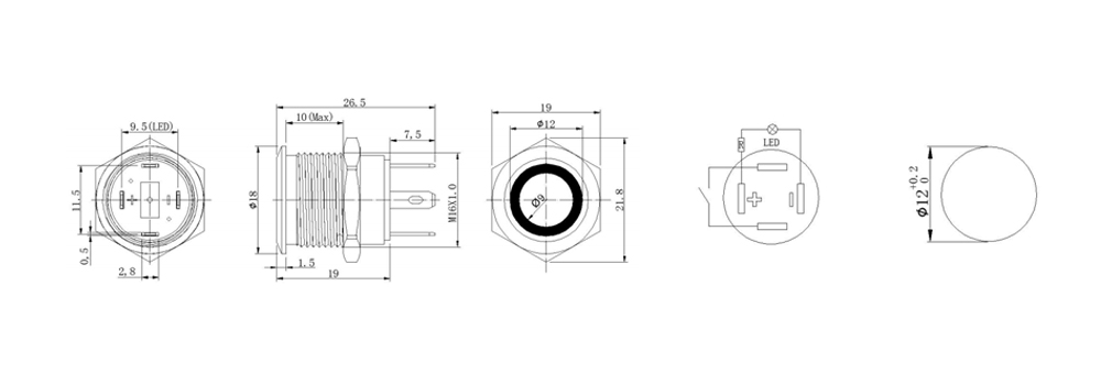 push Button switch drawings