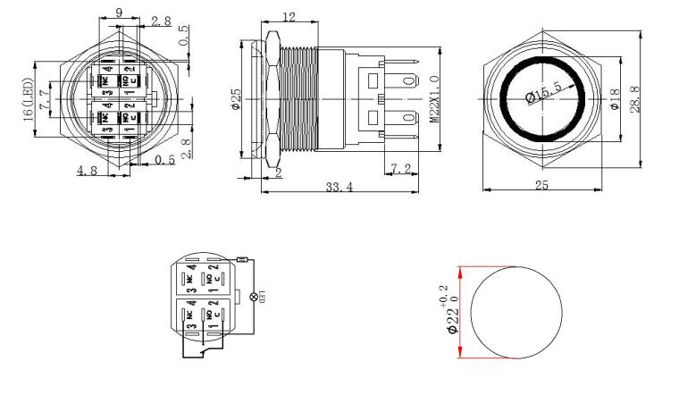 22mm-push-button-switch