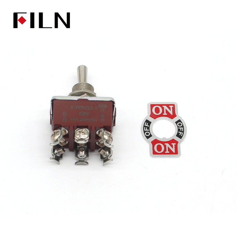 6 prong 1322 250V 30AMP ON OFF ON black METAL toggle switch toggle switch for car 250v toggle switch metal toggle switch