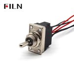 FILN 15A 12V IP67 Red Green ON-OFF-ON Waterproof Boat Toggle Light Switch