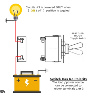 How to Wire a Toggle Switch With 2 Prongs?