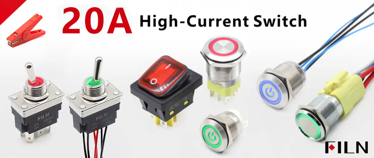20A push button switch