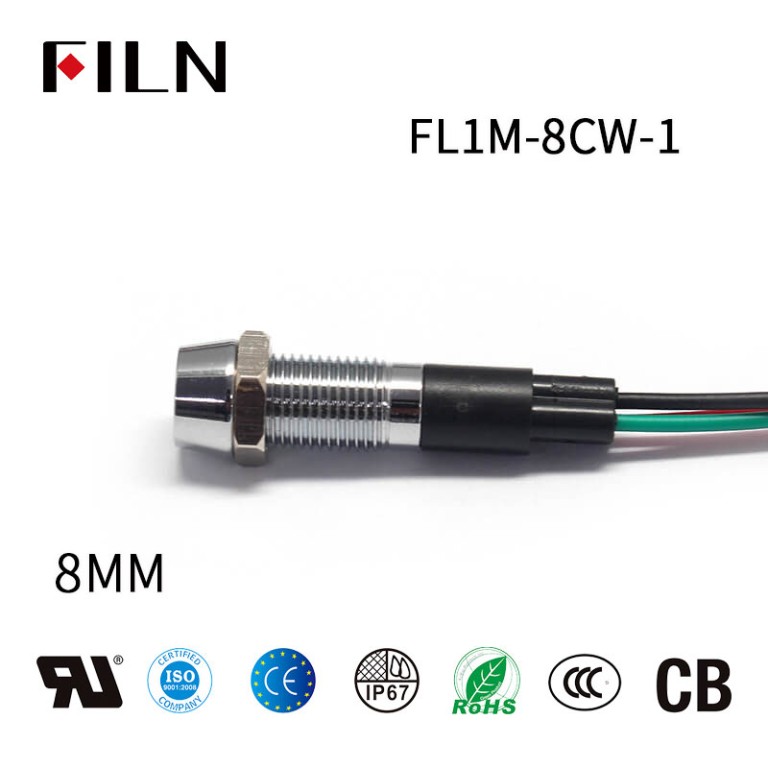 12V-Double-color-8mm-led-filn-indicator-light-lamp-with-wire-4 12V Double Color 8mm LED FILN Indicator Light Lamp With Wire