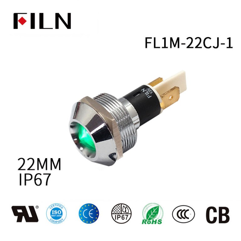 FILN 12V LED Pilot Aanwyserlig 22MM 6-250V Aanwyserlig