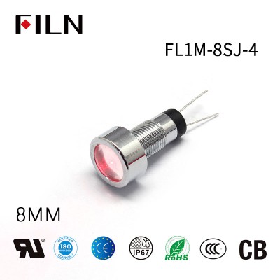 Mini luces indicadoras LED de 8 mm para automatización de metal de 12 V