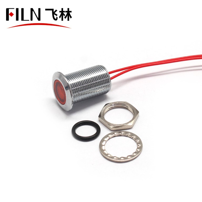 12MM Metal 240V LED Indicator Light With Wire