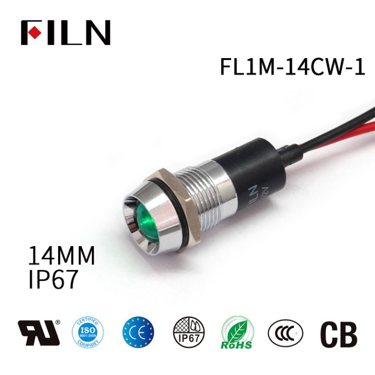 14mm LED Metal Pilot 24V LED Indicator Light