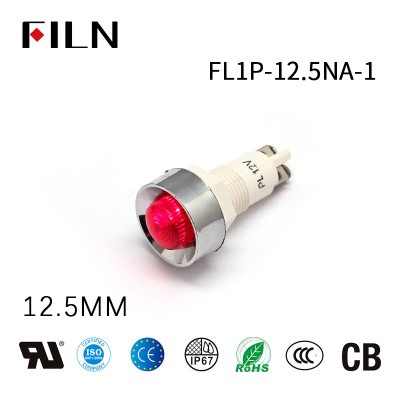 Luz indicadora LED de 12.5 V CC con patas de tornillo de 24 mm