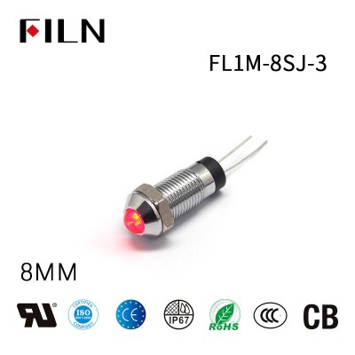 8mm Mini ราคาดี IP67 277V ไฟแสดงสถานะ