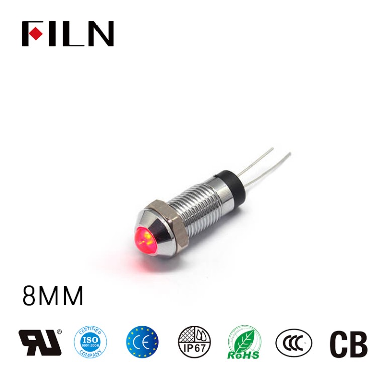 277V Indicator Light 8mm Mini Good Price IP67 277V Indicator Light