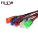 8MM 12V Clip-on LED Plastic White Indicator Light