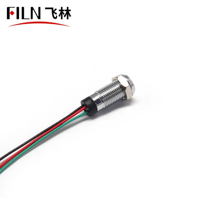 12V Common Anode Two-Color Red Green Metal Indicator Light