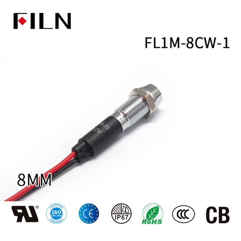 Induction-cooker-indicator-light 8mm High Pressure IP67 LED Indicator Light 120V