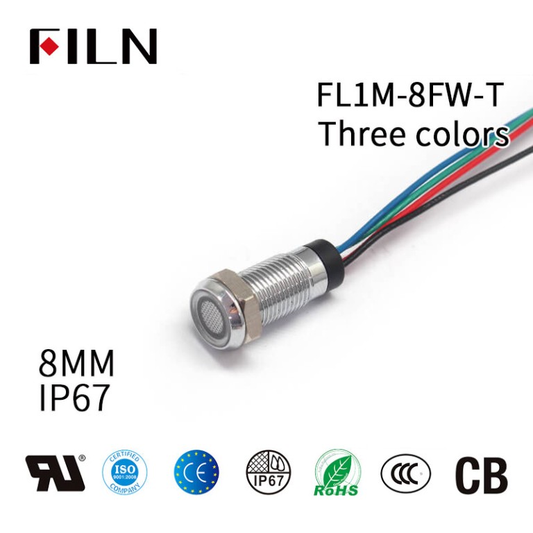 Iron-indicator-light Three Color Red Green Blue, A Total of Yin Indicator Light