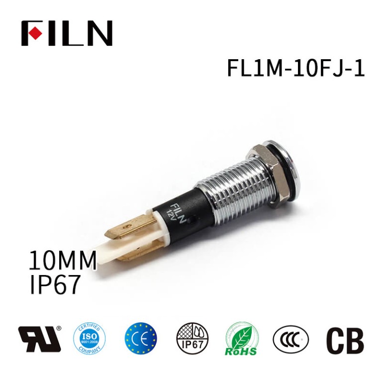 FILN 10MM Luz indicadora de alimentación Luz de señal LED azul 240V