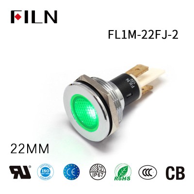 FILN 22MM IP68 LED ไฟแสดงสถานะการนำทางโลหะ