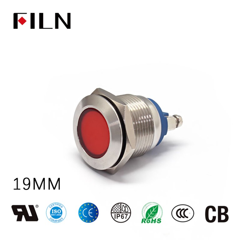 ไฟสัญญาณโลหะ-FILN 19mm 110v ไฟแสดงสถานะ LED