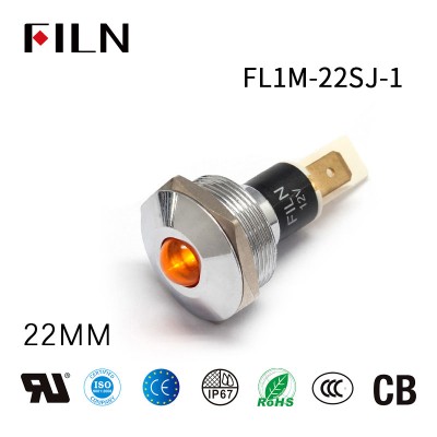 Металлический индикатор блока питания FILN 22 мм, 110 В