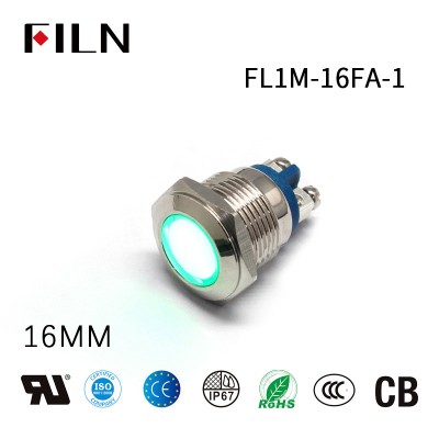 FILN Screw Feet Metal Indicator Light 16mm 24V LED Light