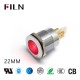 Luces LED personalizadas de metal con indicadores de panel de FILN 22 mm y 12 V