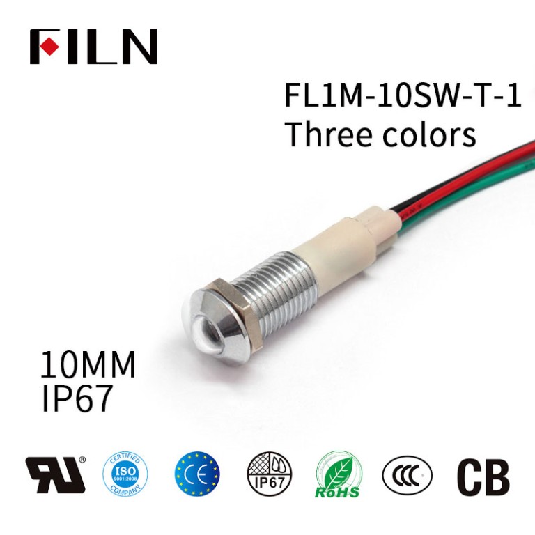 double-color-indicator-light-5 10mm Red Green Blue Three Colors 12V Red Indicator Light