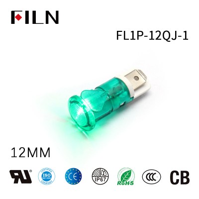 12mm 12v led ip67 plastic indicator light