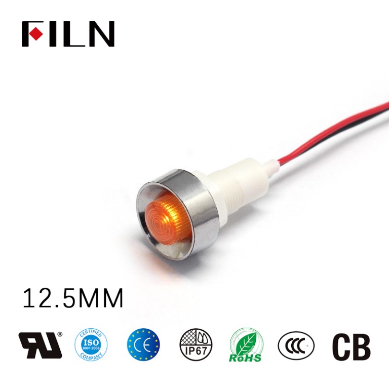12.5mm 24v led plastic indicator light