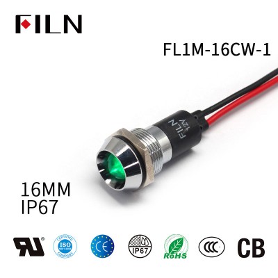 16MM ip67 led generator metal pilot indicator light