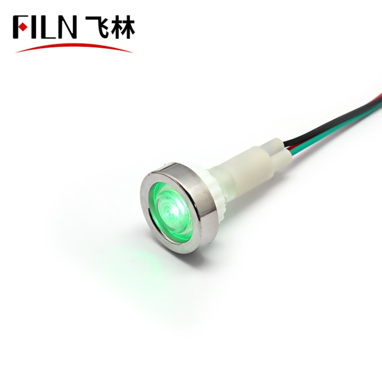 Double Color Electroplating Ring LED Plastic Indicator Light