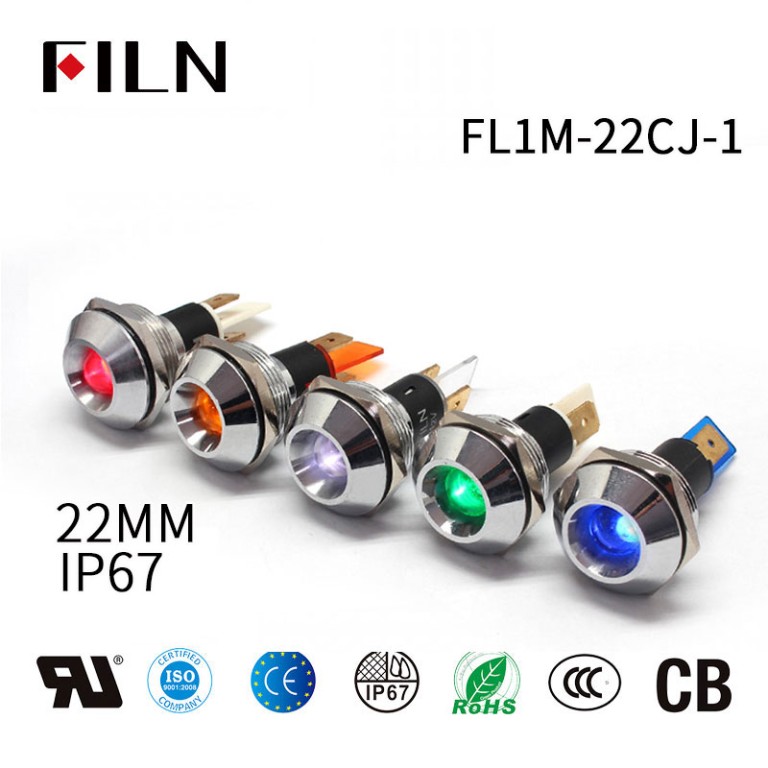 FILN 12V LED Pilot Aanwyserlig 22MM 6-250V Aanwyserlig