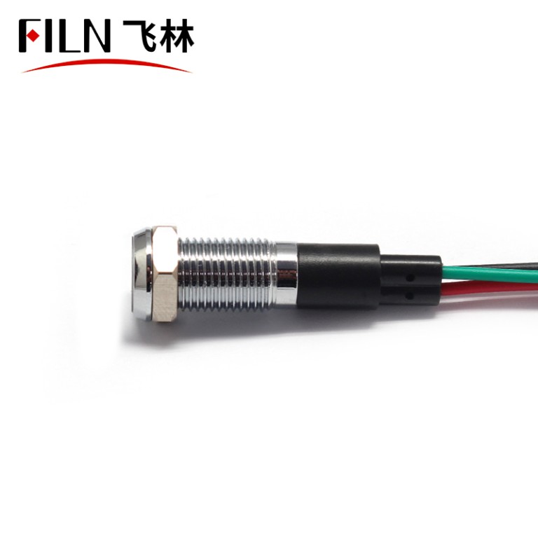 Flat Head 8MM Red Green Two Color LED Indicator Light