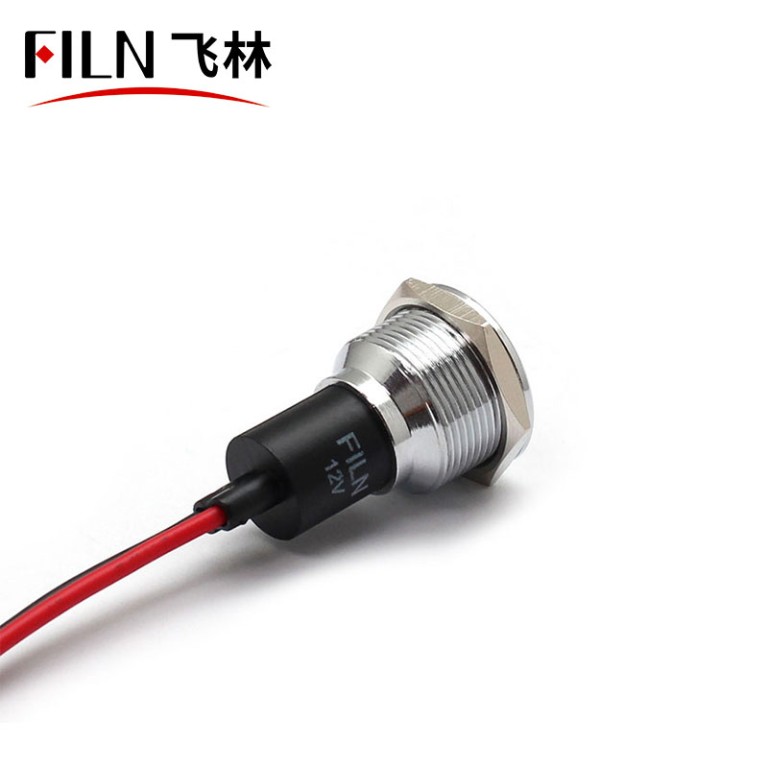 19mm Red LED Pilot Indicator Light with Wire