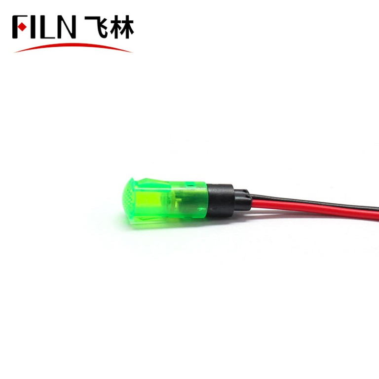 white indicator light 8MM 12V Clip-on LED Plastic White Indicator Light
