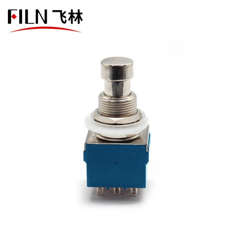 FLPYZM 9-pin 3PDT Guitar Effects Pedal Box Stomp Foot Metal